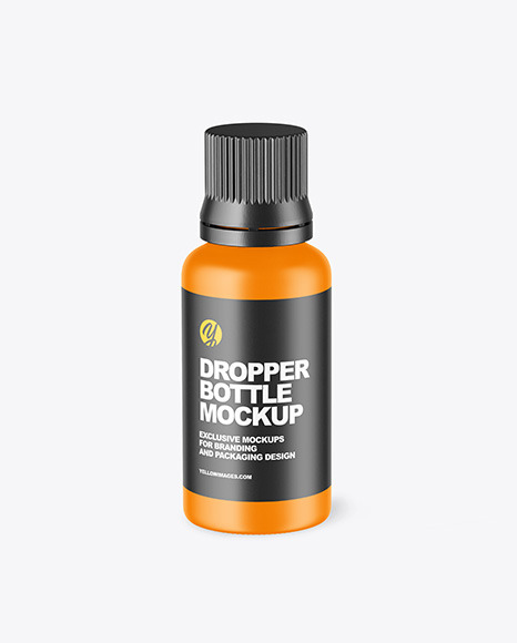 Matte Dropper Bottle with Paper Box Mockup PSD #1