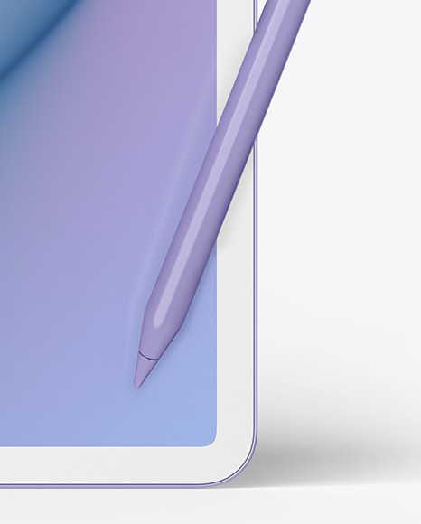 Clay Apple iPad Pro w  Pen Mockup PSD #6