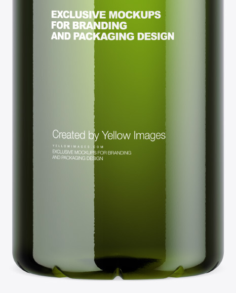Green Plastic Bottle Mockup PSD #1