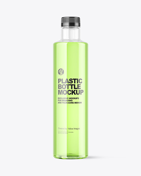 Clear Plastic Drink Bottle Mockup