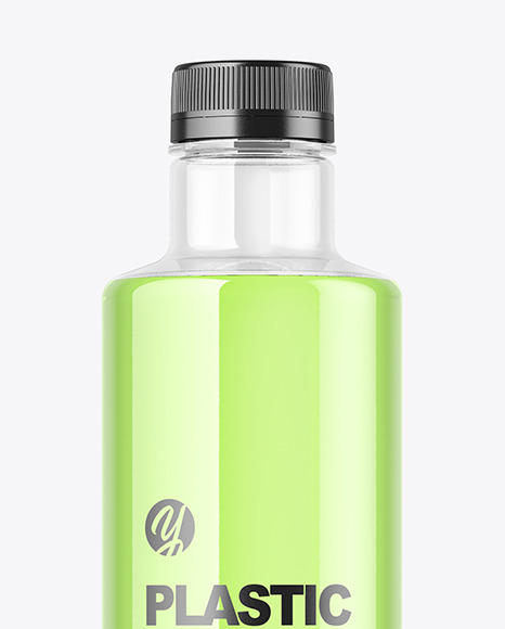 Clear Plastic Drink Bottle Mockup PSD #2