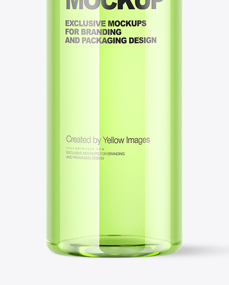 Clear Plastic Drink Bottle Mockup PSD #1