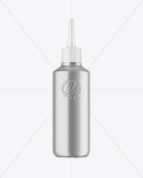 Metallic Bottle w/ Spout Cap Mockup