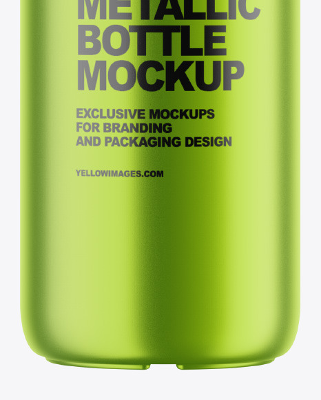 Metallic Bottle w  Spout Cap Mockup PSD #6