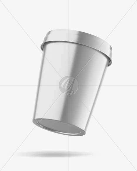 Metallic Ice Cream Cup Mockup