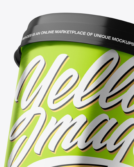 Metallic Ice Cream Cup Mockup PSD #2