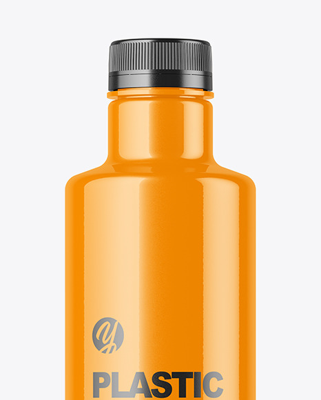 Glossy Plastic Bottle Mockup PSD #2