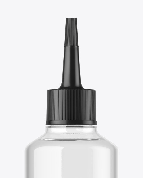 Clear Plastic Bottle w  Spout Cap Mockup PSD #2