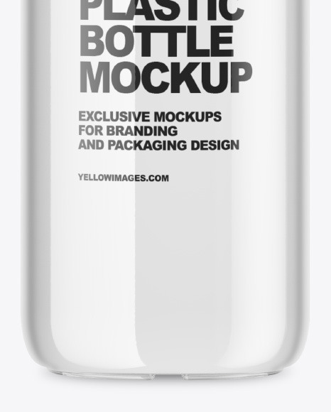 Clear Plastic Bottle w  Spout Cap Mockup PSD #6