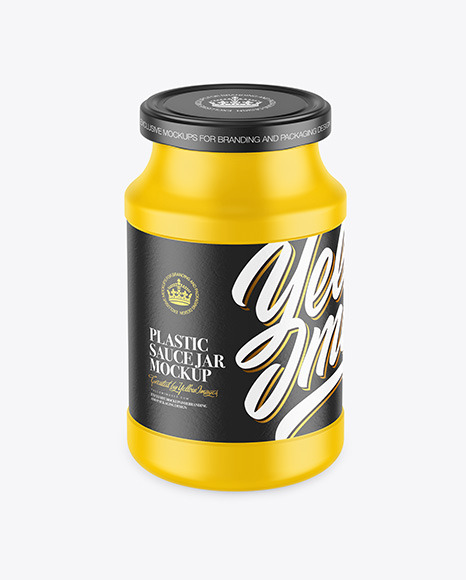 Plastic Sauce Jar Mockup