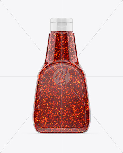 Sauce Bottle w/ Seeds Mockup