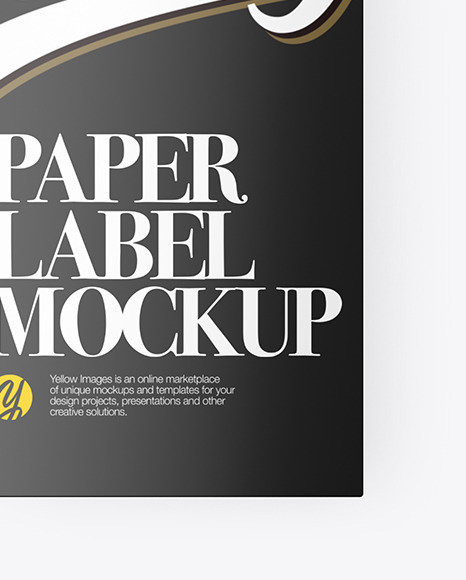 Glossy Hang Tag Label Mockup on Yellow Images Object Mockups