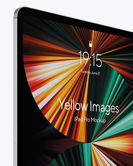 iPad Pro Silver Mockup PSD #3