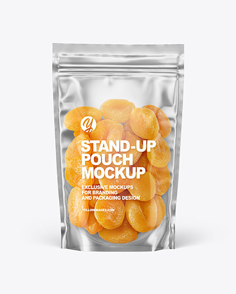 Clear Plastic Pouch w  Dried Apricots Mockup PSD #2
