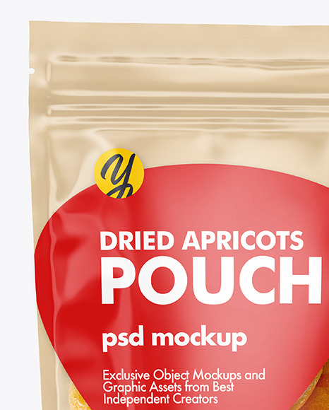 Clear Plastic Pouch w  Dried Apricots Mockup PSD #1