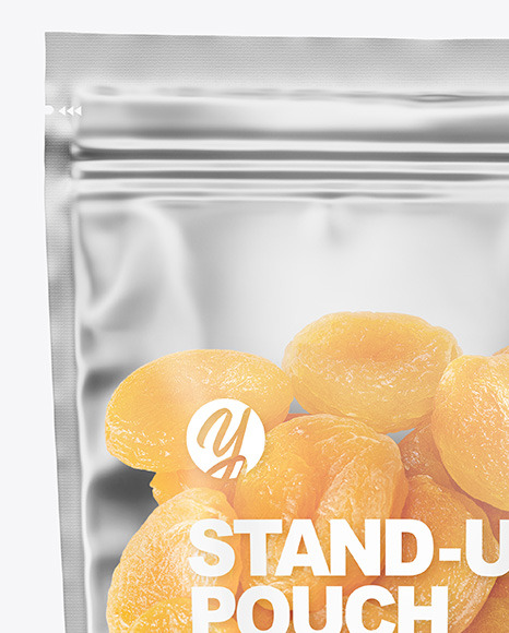 Frosted Plastic Pouch w  Dried Apricots Mockup PSD #6