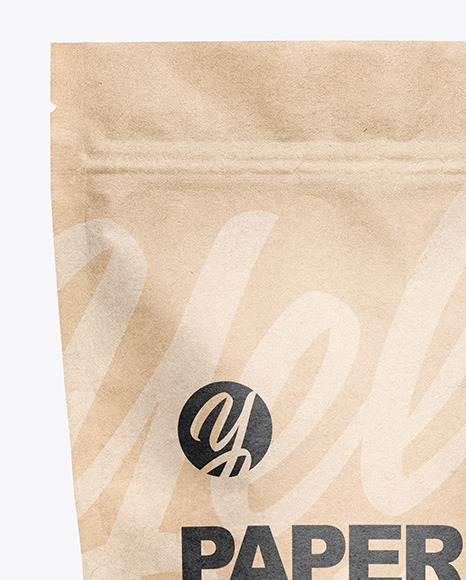 Kraft Paper Stand Up Pouch Mockup PSD #2