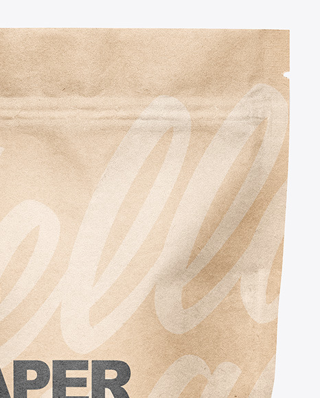 Kraft Paper Stand Up Pouch Mockup PSD #1