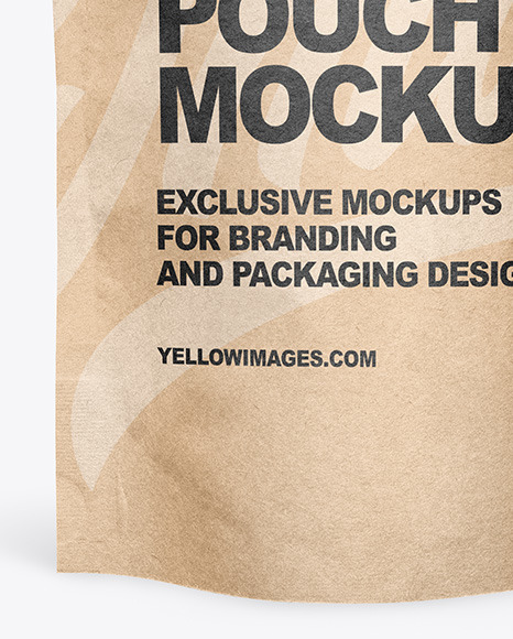 Kraft Paper Stand Up Pouch Mockup PSD #6