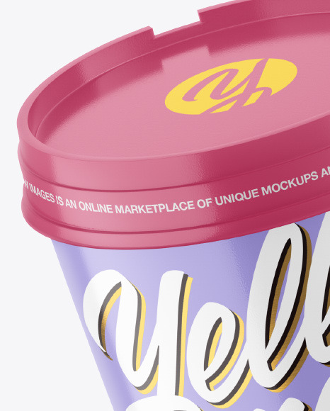 Glossy Ice Cream Cup Mockup PSD #2