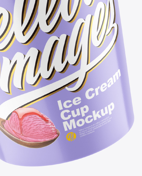 Glossy Ice Cream Cup Mockup PSD #1