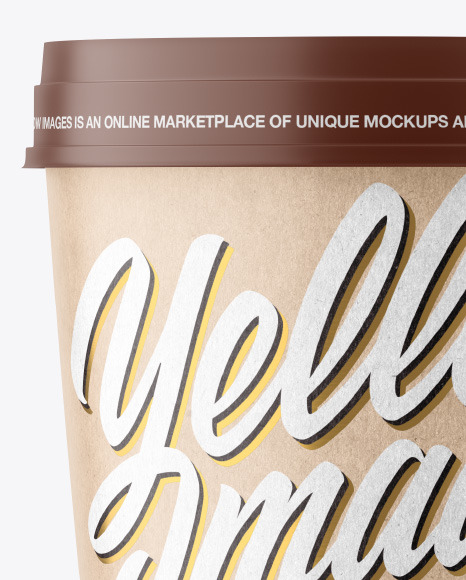 Kraft Ice Cream Cup Mockup PSD #2