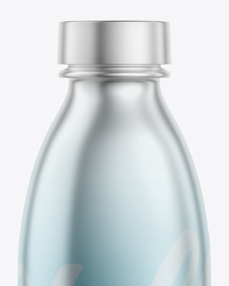 Metallic Bottle In Shrink Sleeve Mockup PSD #2