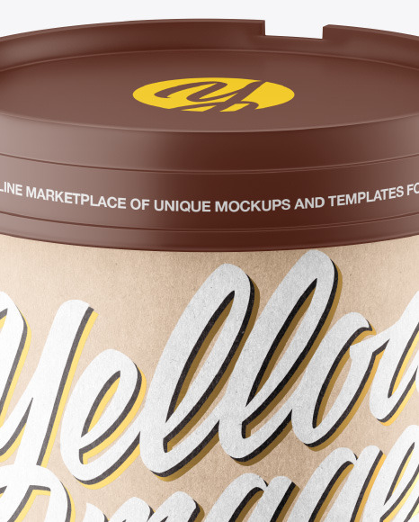 Kraft Ice Cream Cup Mockup PSD #2