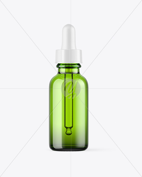 Green Glass Dropper Bottle Mockup Green Glass Dropper Bottle Mockup