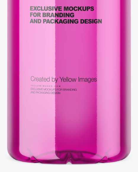 Colored Plastic Bottle Mockup PSD #1