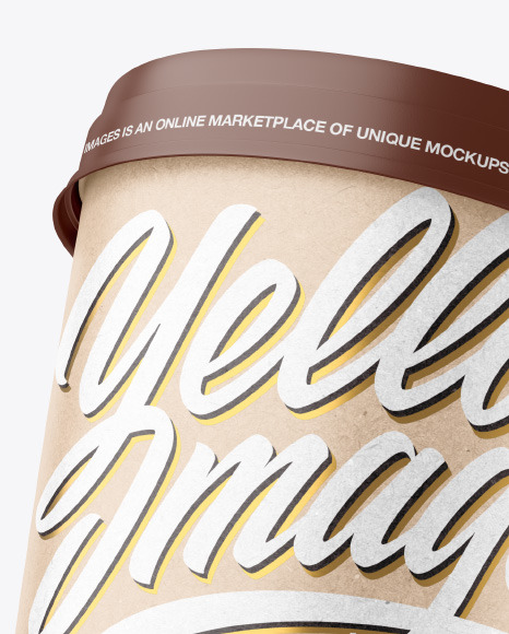 Kraft Ice Cream Cup Mockup PSD #2