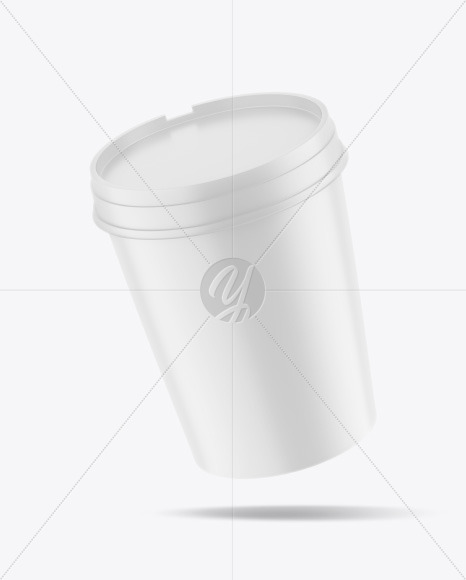 Matte Ice Cream Cup Mockup PSD #3