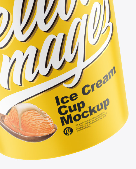 Matte Ice Cream Cup Mockup PSD #1