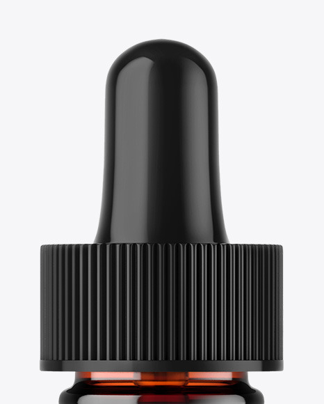 Amber Glass Dropper Bottle Mockup PSD #2