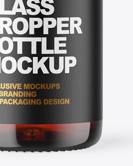 Amber Glass Dropper Bottle Mockup PSD #6