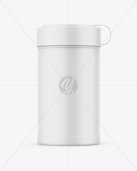 Matte Wipes Jar Mockup PSD #3