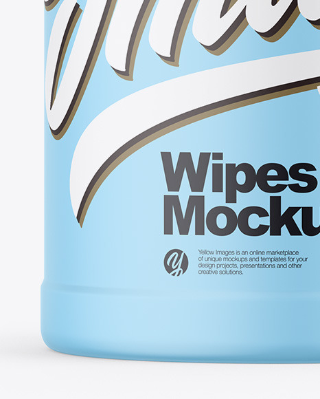 Matte Wipes Jar Mockup PSD #1