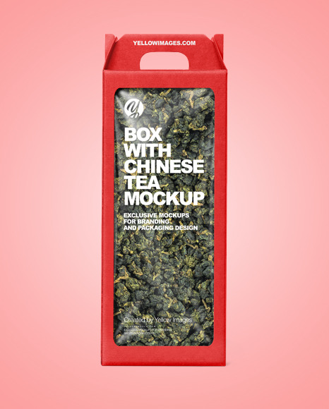 Kraft Box with Chinese Tea Mockup PSD #6