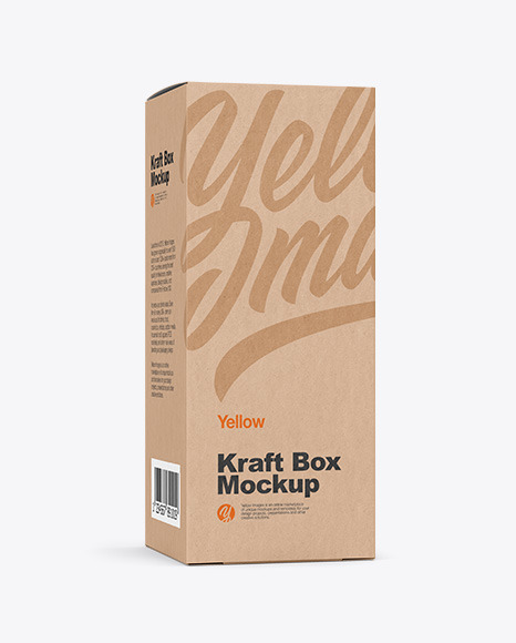Kraft Stick Sachet w  Kraft Box Mockup PSD #2