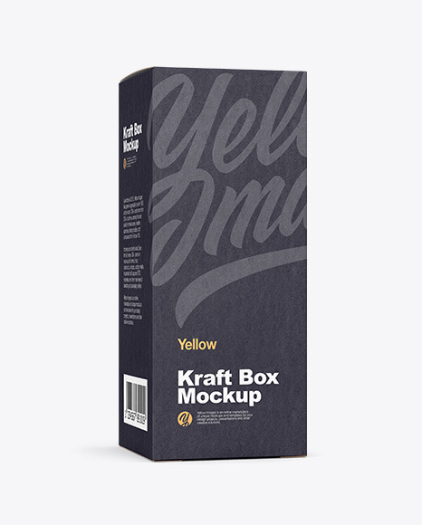 Metallic Stick Sachet w  Kraft Box Mockup PSD #2