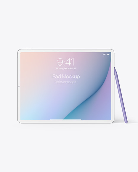 Clay Apple iPad Pro w  Pen Mockup PSD #2