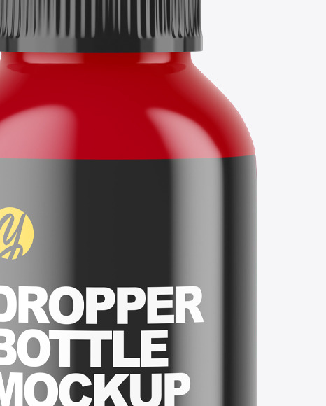 Glossy Plastic Dropper Bottle Mockup PSD #1