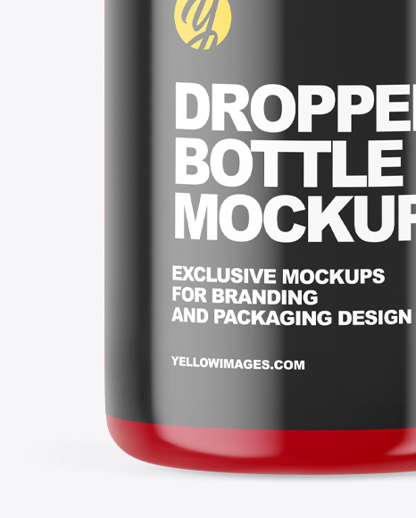 Glossy Plastic Dropper Bottle Mockup PSD #6