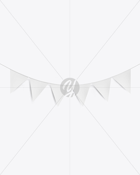 Festive Flags Garland Mockup PSD #3