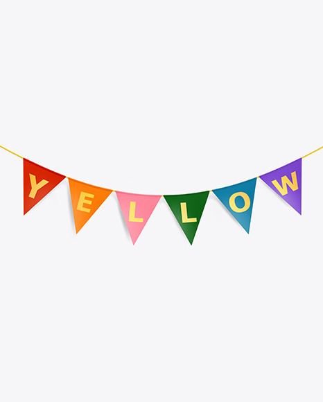 Festive Flags Garland Mockup