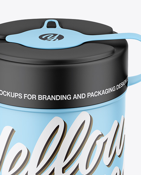 Matte Wipes Jar Mockup PSD #2