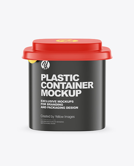 Matte Plastic Container Mockup PSD #2