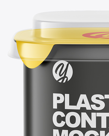 Matte Plastic Container Mockup PSD #1