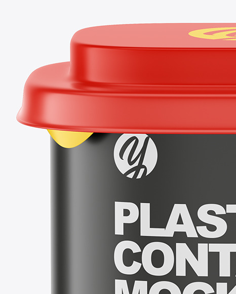 Matte Plastic Container Mockup PSD #6