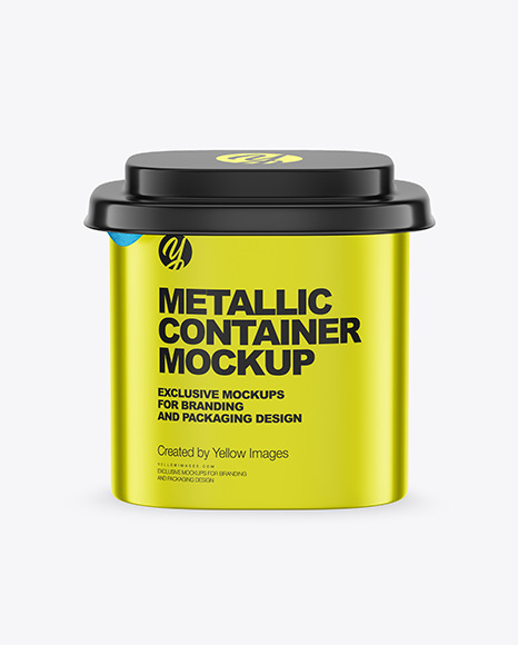 Metallic Container Mockup PSD #2